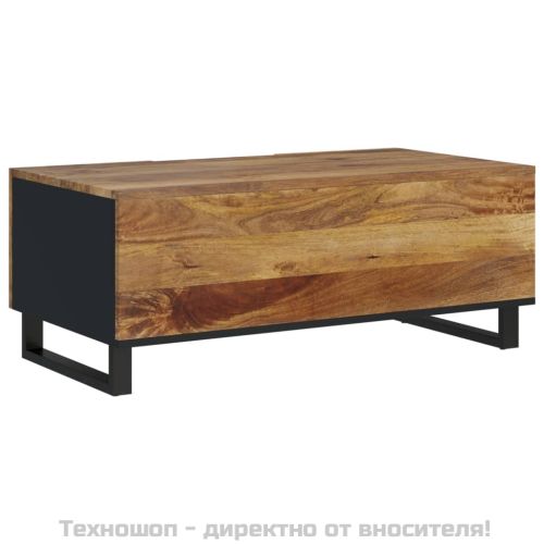 Маса за кафе, 100x54x40 см, манго масив и инженерно дърво