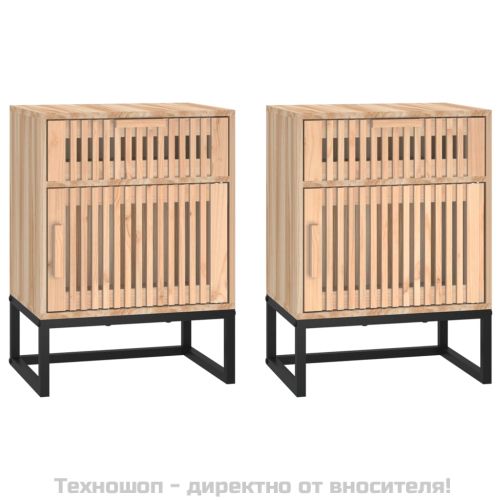 Нощни шкафчета, 2 бр, 40x30x55,5 см, инженерно дърво