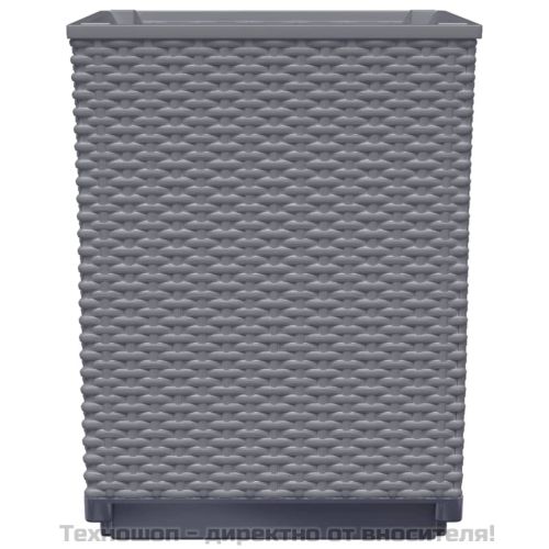 Кашпи, 2 бр, синьо сив, 30x30x37 см, полипропилен