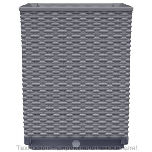 Кашпи, 2 бр, синьо сив, 30x30x37 см, полипропилен