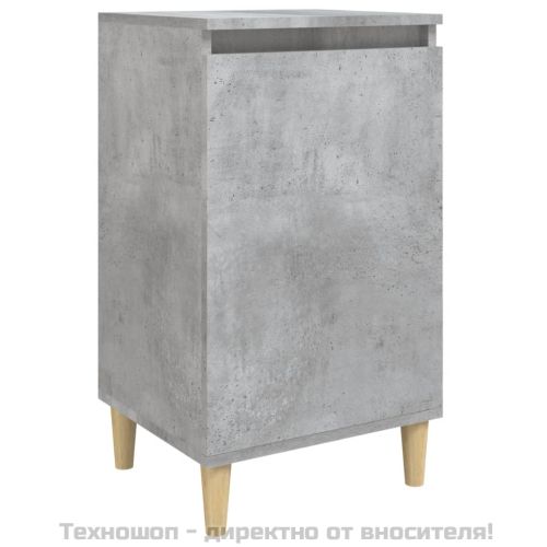 Нощно шкафче, бетонно сиво, 40x35x70 см, инженерно дърво