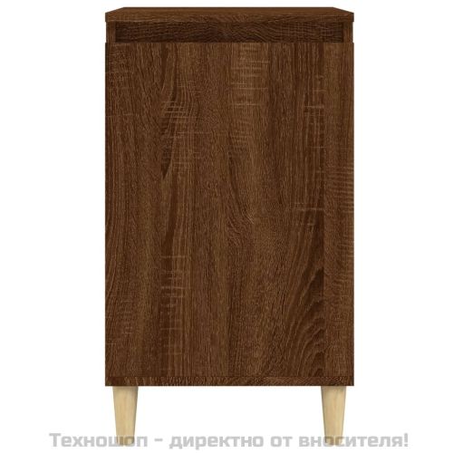 Нощно шкафче, кафяв дъб, 40x35x70 см, инженерно дърво