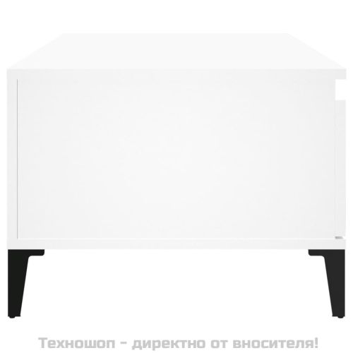 Кафе маса, бяла, 90x50x36,5 см, инженерно дърво