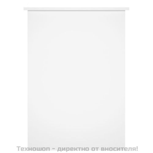 Бюро, бял гланц, 100x55x75 см, инженерно дърво