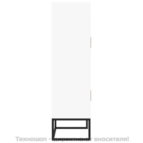 Висок шкаф, бял, 70x35x125 см, инженерно дърво