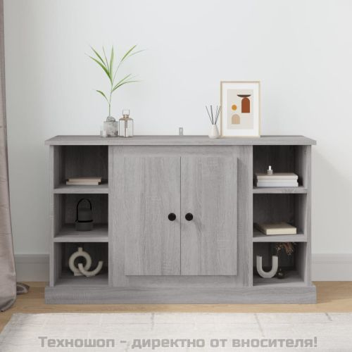 Сайдборд, сив сонома, 100x35,5x60 см, инженерно дърво