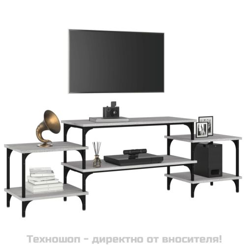 ТB шкаф, сив сонома, 157x35x52 см, инженерно дърво