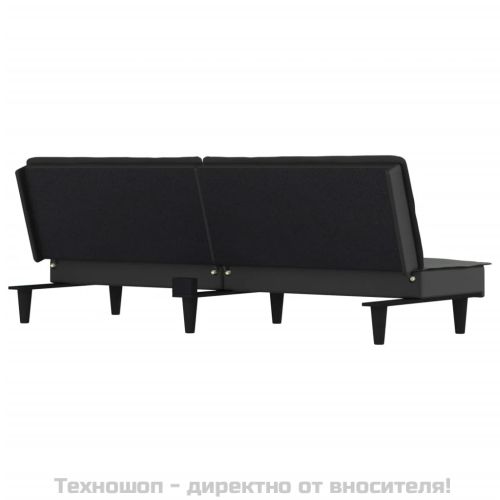 Разтегателен диван, тъмносив, плат