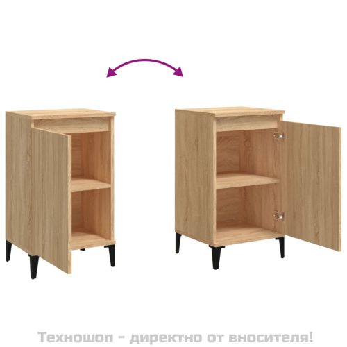 Нощни шкафчета, 2 бр, сонома дъб, 40x35x70 см, инженерно дърво