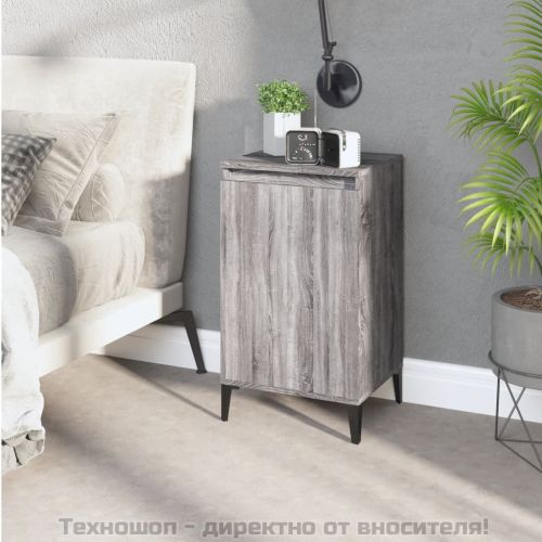 Нощно шкафче, сив сонома, 40x35x70 см, инженерно дърво