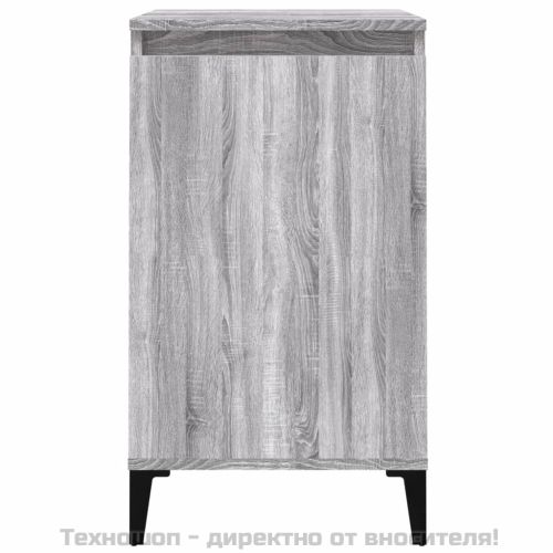Нощно шкафче, сив сонома, 40x35x70 см, инженерно дърво