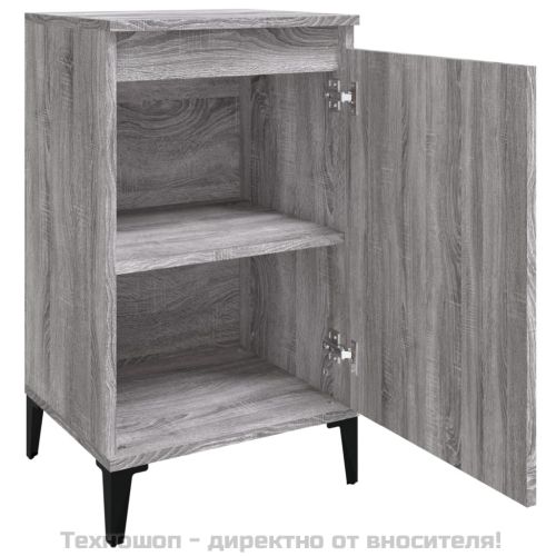 Нощно шкафче, сив сонома, 40x35x70 см, инженерно дърво