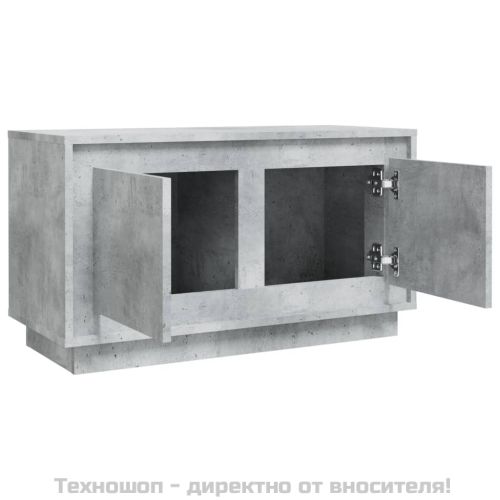 ТB шкаф, сив, 80x35x45 см, инженерно дърво