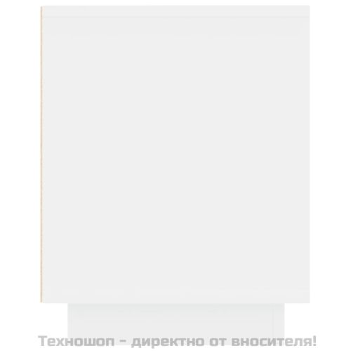 ТВ шкаф, бял, 102x35x45 см, инженерно дърво
