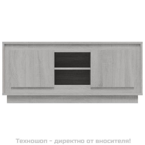 ТВ шкаф, сив сонома, 102x35x45 см, инженерно дърво