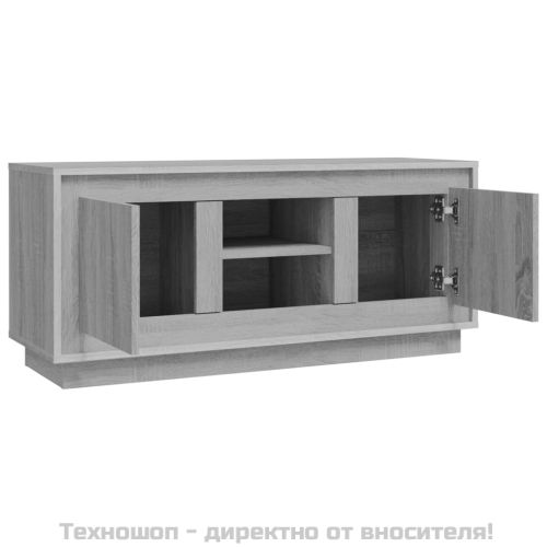 ТВ шкаф, сив сонома, 102x35x45 см, инженерно дърво