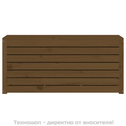 Градинска кутия, меденокафява, 101x50,5x46,5 см, бор масив