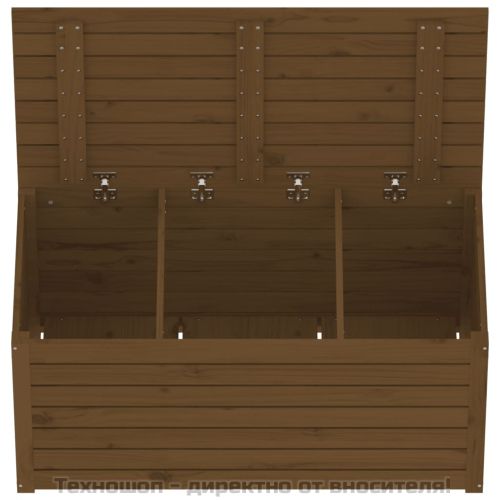 Градинска кутия, меденокафява, 101x50,5x46,5 см, бор масив