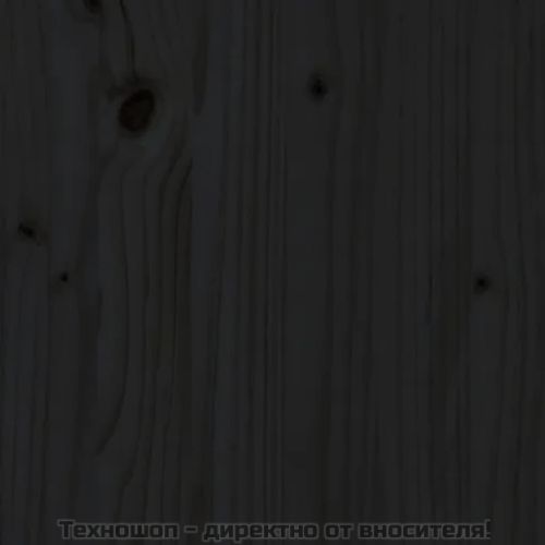 Градинска кутия черна 101x50,5x46,5 см масивна борова дървесина