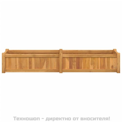 Повдигната леха 150x30x25 см тиково дърво масив