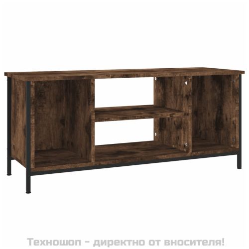 ТВ шкаф, oпушен дъб, 102x35x45 см, инженерно дърво