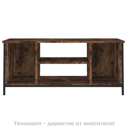 ТВ шкаф, oпушен дъб, 102x35x45 см, инженерно дърво