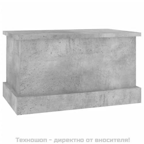 Кутия за съхранение, бетонно сиво, 50x30x28 см, инженерно дърво