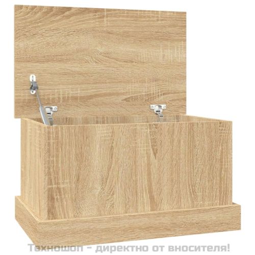 Кутия за съхранение, дъб сонома, 50x30x28 см, инженерно дърво