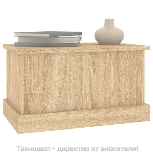 Кутия за съхранение, дъб сонома, 50x30x28 см, инженерно дърво