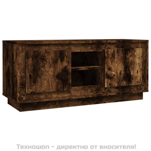 ТВ шкаф, oпушен дъб, 102x35x45 см, инженерно дърво