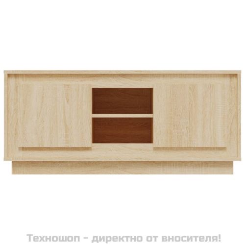 ТВ шкаф, бетонно сиво, 102x35x45 см, инженерно дърво