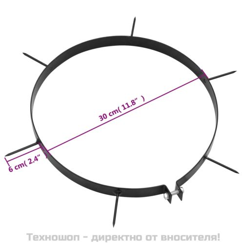 Скоби за аератор за трева 5 бр с шипове Ø 30 см желязо