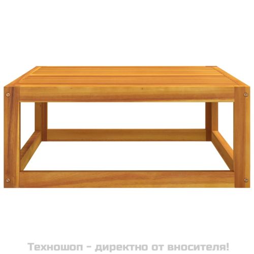 Градински комплект дивани с възглавници от 2 части акация масив