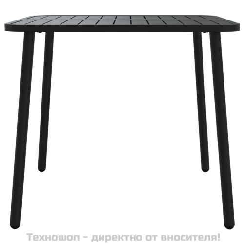 Градинска маса антрацит 80x80x71 cм стомана