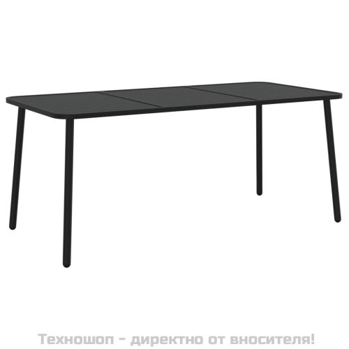 Градинска маса антрацит 165x80x71 cм стомана