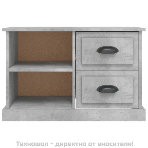 ТВ шкаф, бетонно сиво, 73x35,5x47,5 см, инженерно дърво