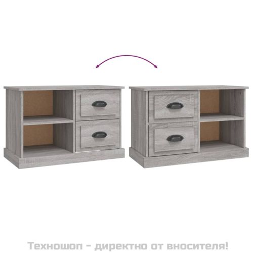 ТВ шкаф, сив сонома, 73x35,5x47,5 см, инженерно дърво