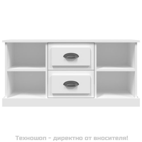 ТB шкаф, бял, 99,5x35,5x4 см, инженерно дърво