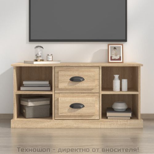 ТВ шкаф, сонома дъб, 99,5x35,5x48 см, инженерно дърво