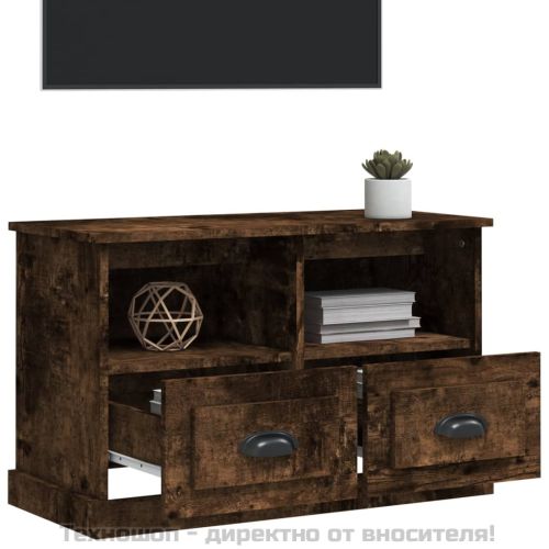 ТB шкаф, опушен дъб, 80x35x50 см, инженерно дърво