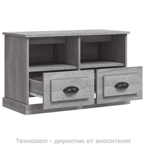 ТВ шкаф, сив сонома, 80x35x50 см, инженерно дърво