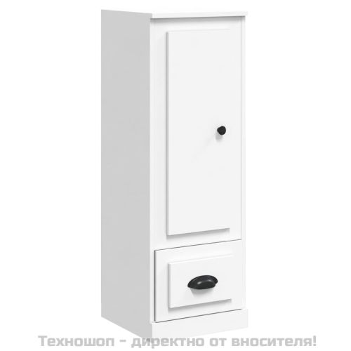 Висок шкаф, бял, 36x35,5x103,5 см, инженерно дърво