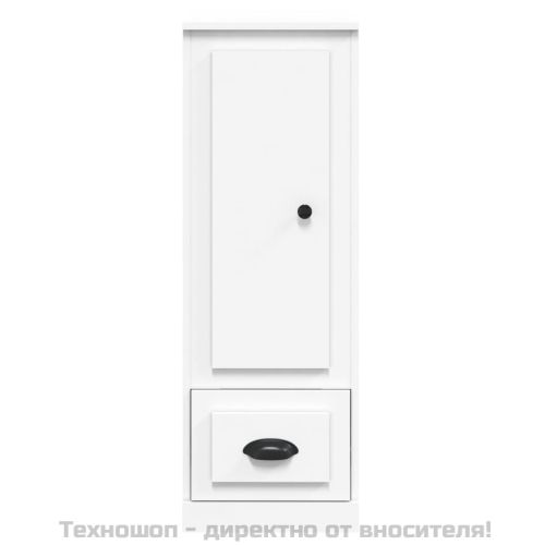 Висок шкаф, бял, 36x35,5x103,5 см, инженерно дърво