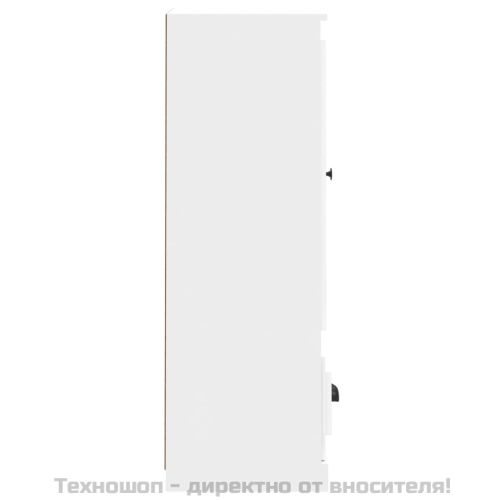 Висок шкаф, бял, 36x35,5x103,5 см, инженерно дърво