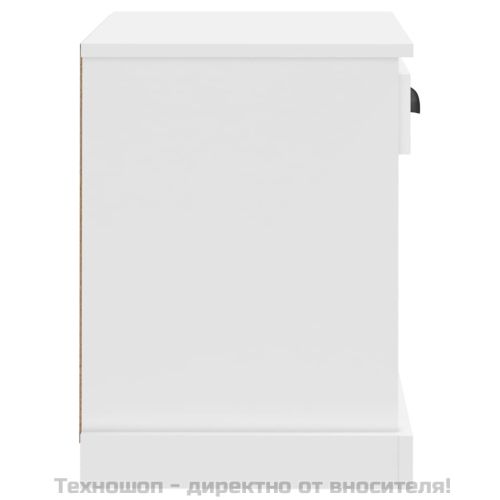 Нощно шкафче, бяло, 43x36x50 см