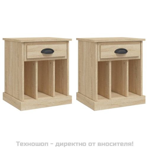 Нощни шкафчета, 2 бр, сонома дъб, 43x36x50 см