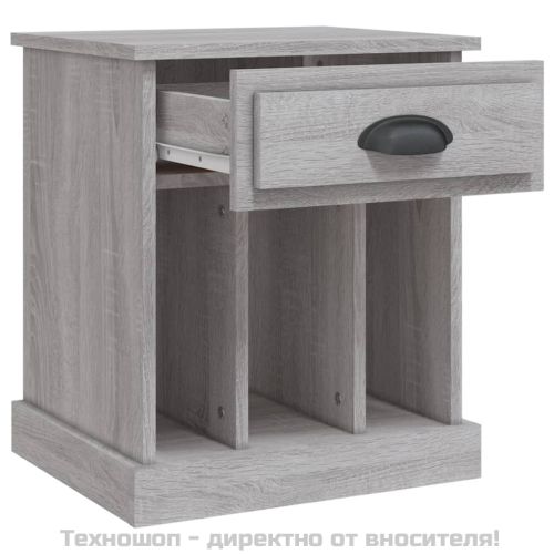 Нощно шкафче, сив сонома, 43x36x50 см