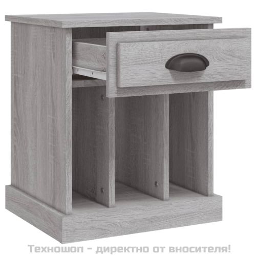 Нощни шкафчета, 2 бр, сив сонома, 43x36x50 см