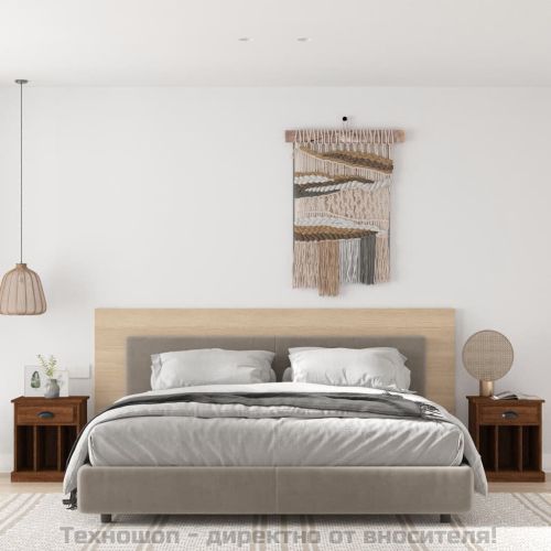 Нощни шкафчета, 2 бр, кафяв дъб, 43x36x50 см