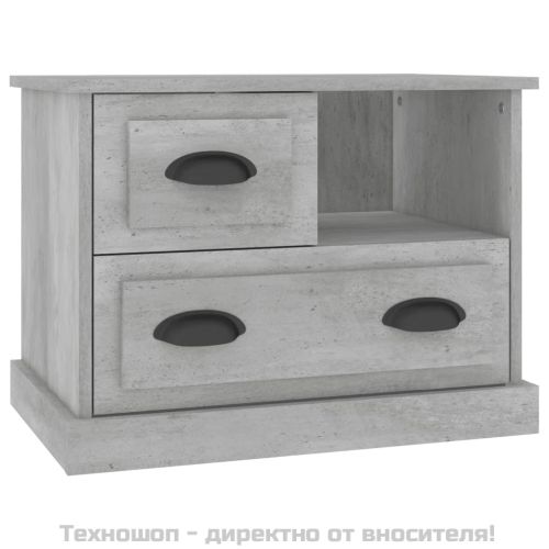 Нощно шкафче, бетонно сиво, 60x39x45 см